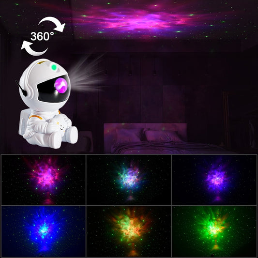 Astronauta proyector  LED 360º estrellas luz de noche para el dormitorio decorativo